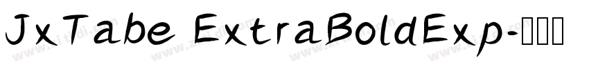 JxTabe ExtraBoldExp字体转换